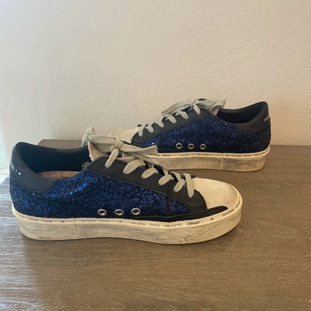Golden Goose Blue and Black Sneakers - Picture 2 of 9